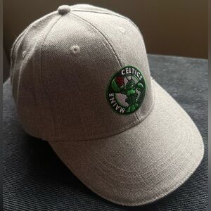 Maine Boston Celtics NBA Gray Cap Basketball Unique Lobster Logo TD Bank
